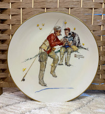 Gorham Fine China Norman Rockwell Four Seasons Collector Plate Summer Trout 1980 picture