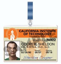 THE BIG BANG THEORY - Sheldon Cooper cosplay I.D. Badge picture