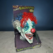 Spirit Halloween YJ 2008 Very Rare Animated Talking Clown Head NIB WORKS picture
