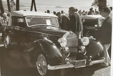 Bugatti Convertible Pebble Beach 1950s Luxury Car Show Vintage Photo picture