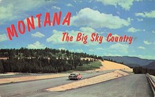 Missoula MT Montana 1959 Chevrolet Chevy Kingswood Wagon Hwy 90 Vtg Postcard F37 picture