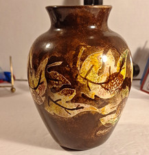 The image appears to show a vintage Japanese textured ceramic vase. picture