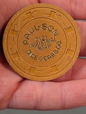 Vintage Paul-Son Clay Color Sample Poker Chip 