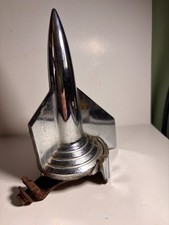 1957 RH Chevy Bel Air Rocket Bullet Hood Ornament+bracket used Part 3738984 picture