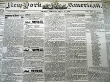 Lot of 50 ORIGINAL 1800-1880 US newspapers 140-220 years old Pre &Post Civil War picture