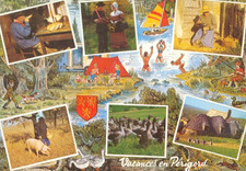 Périgord Vacation Dordogne 24 France View Landscape Postcard (Ref. F4082) picture