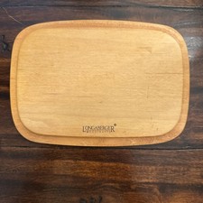 Longaberger Woodcrafts Recipe Basket Lid WOODEN Rectangle Replacement picture