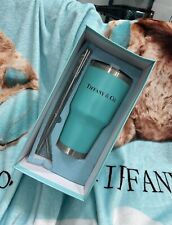 Tiffany & Co Blue Stainless Steel Tumbler and Blanket Gift Set picture