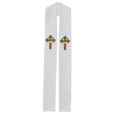 Celtic Cross Overlay or Deacon Stole - Overlay Stole / Kelly Green picture