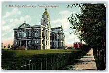 c1910 State Capitol Cheyenne Wyoming Convent Background Vintage Antique Postcard picture
