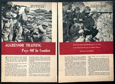 “Aggressor Training Pays Off in Combat” 1951 pictorial U.S. Army war games picture