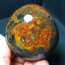 RARE 129G Natural Polished Warring States Red Banded Lace Agate Crystal  A4023 picture