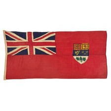 Vintage Sewn Wool Canada Red Ensign Canadian Cloth Union Jack Flag Antique Art picture