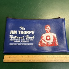 Vintage Jim Thorpe Pennsylvania National Bank Deposit Bag Zipper Nice Condition  picture