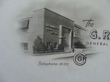 orig 1940s Printing ex. PHOTOGRAVURE Letterhead: G R CUMMINGS co Meriden + env picture