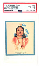 1933 V416 - TEEPEE GUM - CANADA - #30  - ALWAYS RIDING -  PSA 4  VG-EX - RARE picture