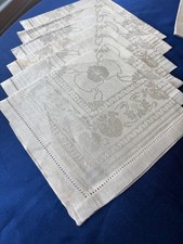 VTG 11pc Set Czechoslovakia Linen Damask Luncheon Napkins 12