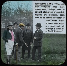 ANTIQUE Magic Lantern Slide POLITICS TARIFF REFORM NO53 1913 PHOTO JOHN BULL picture