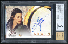 LIV TYLER AS ARWEN 2001 TOPPS LORD OF THE RINGS FELLOWSHIP AUTO LOTR BGS 9 picture