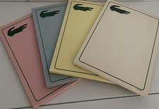4 EUC Vintage LACOSTE GATOR Letterhead Pads Stationery Assorted Colors 1980s picture