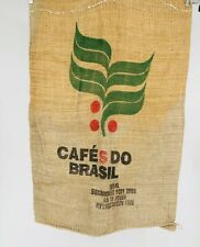 Vintage Cafes Do Brasil Coffee Bean Bag Burlap Bag 38