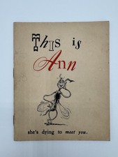 1943 Dr Seuss THIS IS ANN First Edition First Issue WWII Malaria Munro Leaf picture