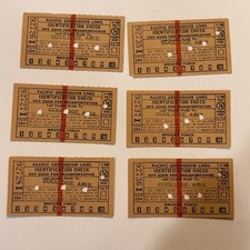 Vintage 1953 Greyhound Paper ID Tickets Lot 6 Coolidge AZ 50s Ephemera MCM picture