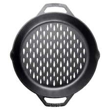 Cast Iron Grilling Basket with Dual Handles for Outdoor Grill or Open Fire,12 in picture