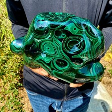 17.6LB  Natural Polished Malachite Mineral freeform specimen Reiki Stone Healing picture