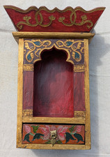 Tibetan Buddhist Prayer Offering Altar Shrine Cabinet Box With Drawer 11.5