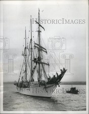 1954 Press Photo Belgian Maritime Training Ship 
