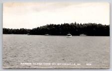 Brooksville ME Maine RPPC Harbor Island Cove Boating Real Photo Postcard A38 picture