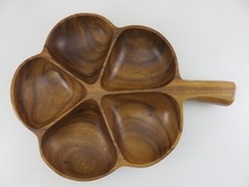 Masini Handicraft Monkey Pod Wood Serving Platter Appetizer Tray Dish Vintage picture