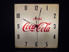 Original Vintage Coca-Cola Lighted Clock 1959 Pam Clock Company Working picture