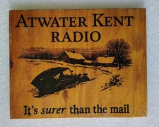 Vintage Atwater Kent Radio Wood Sign - Rustic Distressed Art - 8x10 Wall Decor picture