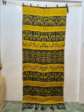 Vintage Gorgeous Indonesian Ikat Technique Fabric Textile Cloth 216x96 Cm picture