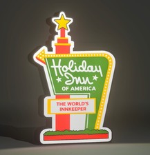 HOLIDAY INN MOTEL LED SIGN LIGHT BOX 1970 LARGE 13.75” TALL MAN CAVE GARAGE picture