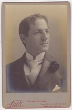 FRANCIS WILSON : EARLY AMERICAN THEATRE STAR, PLAYWRIGHT & AUTHOR : CABINET CARD picture