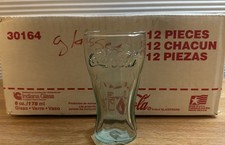 Set of 12- Indiana Glass - Coca Cola Coke Glasses - 2000 - 6.25oz - 4 1/2