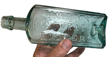 Anttique 1857 Dr Pierce Indian Bitters Lowell Massachusetts Pontil Bottle MINT picture