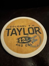 NEW COLONEL EH TAYLOR KENTUCKY BOURBON WHISKEY CERAMIC CORK BAR GLASS COASTER picture
