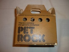 Vintage Original 1975 Pet Rock Complete With Rock Instruction Book and Nest picture