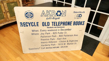 Vintage Ameritech City of Akron Ohio Phone Book Recycling Street Sign - 48 x 36 picture