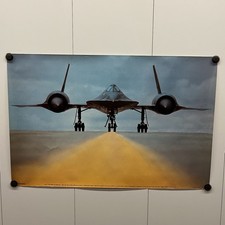 Vintage SR-71 Blackbird Stealth Jet Air Force Military Aircraft Poster 21x32
