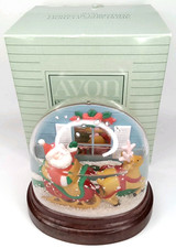 Vintage 1988 Avon Vision Of Christmas Light Up Snow Dome With Original Box picture