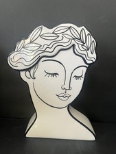 New Beautiful Handpainted Lady Wearing Greek Hair Wreath Vase. Home Decor picture