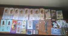 Huge 45 Piece Catholic Religious Bundle Rosary Crucifix Saint Necklace Card Ect picture