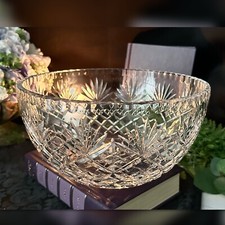 Crystal Bowl Centerpiece Vase Poland Crafted Flower Cut Crystal Fruit Bowl picture