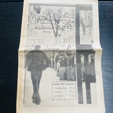 Daily Evergreen WSU Washington State University Newspaper 1970 Vtg Registration picture
