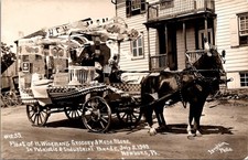 1909 Newburg PA Parade H Wineman Grocery & Store RPPC Real Photo Postcard 4P23-5 picture
